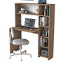 Hanah Home HA104 - 2025 Escritorio de estudio con estantería Roble